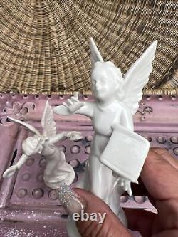 Vintage Dresden Germany White Porcelain Figurines Angels Band 4 (one chipped)