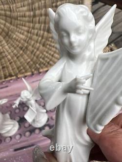 Vintage Dresden Germany White Porcelain Figurines Angels Band 4 (one chipped)