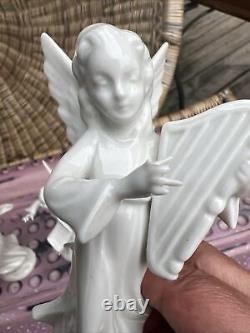 Vintage Dresden Germany White Porcelain Figurines Angels Band 4 (one chipped)