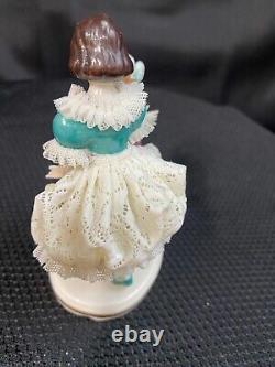 Vintage Dresden Lace Figurine Mother and Children, Made in Germany