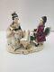 Vintage Dresden Man Playing Piano With Woman Porcelain Figurine Germany