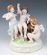 Vintage Dresden Porcelain Cherub & Wine Group Figurine Thieme Or Tielsch German