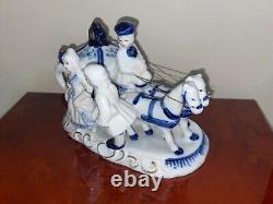 Vintage ESTATE Porcelain Horse Carriage Fine China Made in Germany