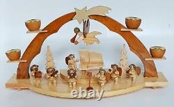 Vintage Erzgebirge Figurine Christmas schwibbogen or lichterbogen with 4 candles