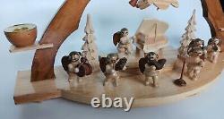 Vintage Erzgebirge Figurine Christmas schwibbogen or lichterbogen with 4 candles