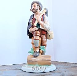 Vintage Fasold Stauch Lumberjack Porcelain Figurine Rare-Excellent Condition