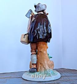 Vintage Fasold Stauch Lumberjack Porcelain Figurine Rare-Excellent Condition