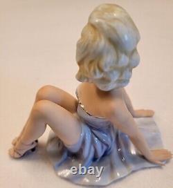 Vintage Fasold & Stauch Porcelain Sitting Dancer Figurine Figure Girl Germany