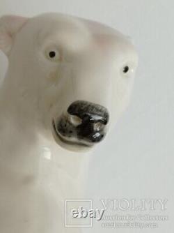 Vintage Figurine Bear Polar Lippelsdorf Porcelain Statue German GDR Rare Old 20c