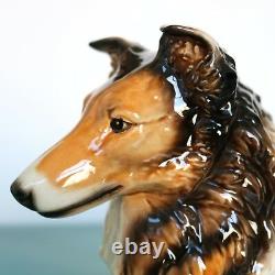Vintage Figurine German GOEBEL COLLIE DOG UNDAMAGED! XXL! Porcelain Mid Century