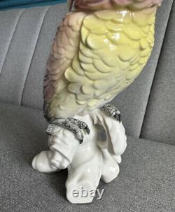 Vintage Figurine German Porcelain Karl Ens Parrot 13-inch