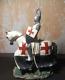 Vintage Figurine Knight Crusader Germany Sculpture Author's Work Rider Rare Old