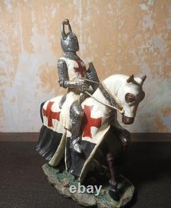 Vintage Figurine KNIGHT CRUSADER Germany Sculpture Author's work Rider Rare Old