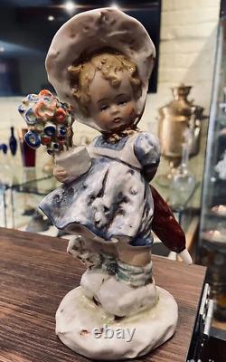 Vintage Figurine Porcelain Germanium 21049 Bertram For Baby Girl, Colorful 7 in