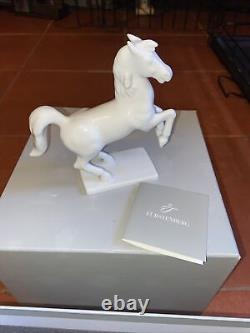 Vintage Fürstenberg Germany White Porcelain Horse Figurine With Box