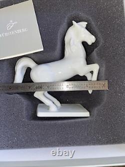 Vintage Fürstenberg Germany White Porcelain Horse Figurine With Box