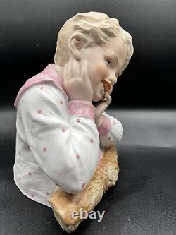 Vintage Gebruder Heubach-German Bisque-Piano Baby Young Child/Boy Bust 7