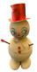 Vintage German Candy Container Snowman With Red Top Hat