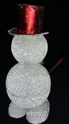 Vintage German Candy Container Snowman With Red Top Hat