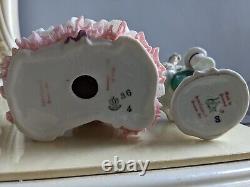 Vintage German Frankenthal Nymphenburg Lace Porcelain Figurine Set Little Couple