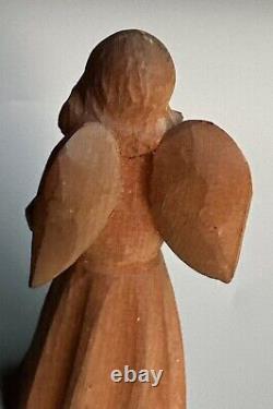 Vintage German Oberammergau Hand Carved Wood Christmas Angels Figurines set of 3