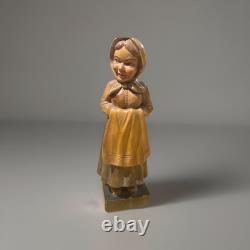 Vintage German Peasant Woman 11 Hand Carved Wood