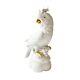 Vintage German Porcelain Cockatoo Thuringia White Ceramic Painted Gold