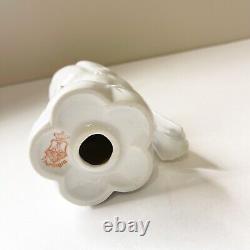 Vintage German Porcelain Cockatoo Thuringia White Ceramic Painted Gold