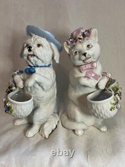 Vintage German Porcelain, Thuringia 19th Century Figurines, Excellent Cond