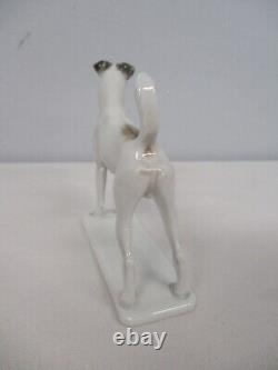 Vintage German Rosenthal Porcelain 134 Standing Fox Terrier Dog Figurine