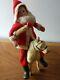 Vintage German Stick Leg Horse + Clay Faced Santa