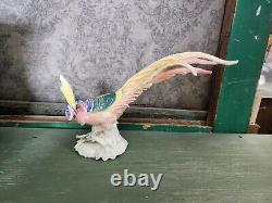 Vintage Germany Bird Porcelain Pheasant Figurine Karl ENS Hand Painted