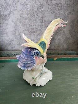 Vintage Germany Bird Porcelain Pheasant Figurine Karl ENS Hand Painted