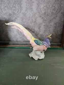 Vintage Germany Bird Porcelain Pheasant Figurine Karl ENS Hand Painted