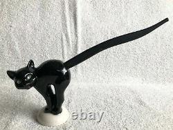Vintage Germany Goebel Black Cat Kt 123 Stick Letter Opener Figurine Rare