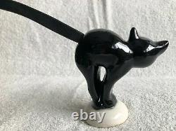 Vintage Germany Goebel Black Cat Kt 123 Stick Letter Opener Figurine Rare