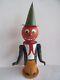 Vintage Germany Halloween Pumpkin Man With Hat & Arms Paper Mache Candy Container