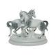 Vintage Gerold Porzellan Bavaria Two Horses Porcelain Figurine Sculpture