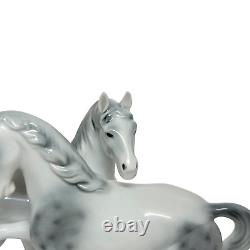 Vintage Gerold Porzellan Bavaria Two Horses Porcelain Figurine Sculpture