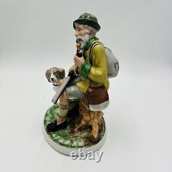 Vintage Gerold Porzellan Tettau Bavaria Germany Hunter Large Hand Painted Figure