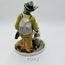 Vintage Gerold Porzellan Tettau Bavaria Germany Hunter Large Hand Painted Figure