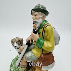 Vintage Gerold Porzellan Tettau Bavaria Germany Hunter Large Hand Painted Figure