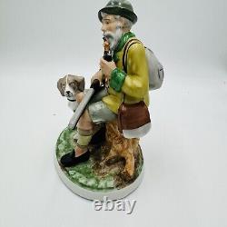 Vintage Gerold Porzellan Tettau Bavaria Germany Hunter Large Hand Painted Figure