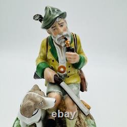 Vintage Gerold Porzellan Tettau Bavaria Germany Hunter Large Hand Painted Figure