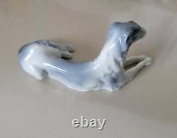 Vintage Gerold Porzellan resting Borzoi figurine, ab. 9 L, from 2-4 W