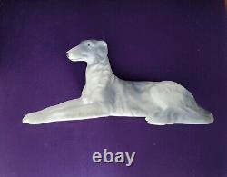 Vintage Gerold Porzellan resting Borzoi figurine, ab. 9 L, from 2-4 W