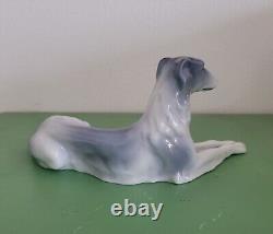 Vintage Gerold Porzellan resting Borzoi figurine, ab. 9 L, from 2-4 W