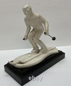 Vintage Goebel Bisque Man Skier Figurine Bavaria W. Germany #0653/2500 Limited Ed