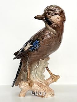 Vintage Goebel Ceramic Bird Figurine Blue Jay Porcelain Limited Edition Germany