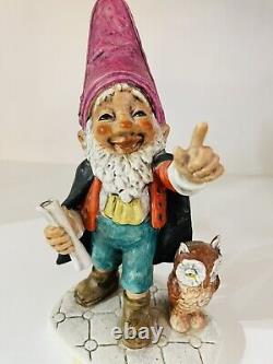 Vintage Goebel Co-Boy West Germany Gnome Figurine Brum Owl